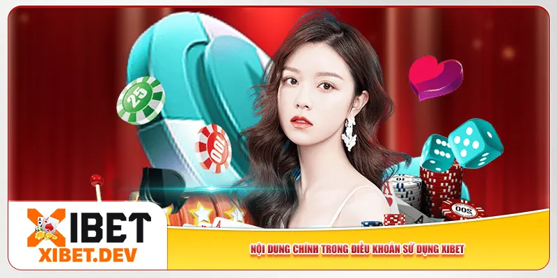Nội dung chính trong điều khoản sử dụng Xibet